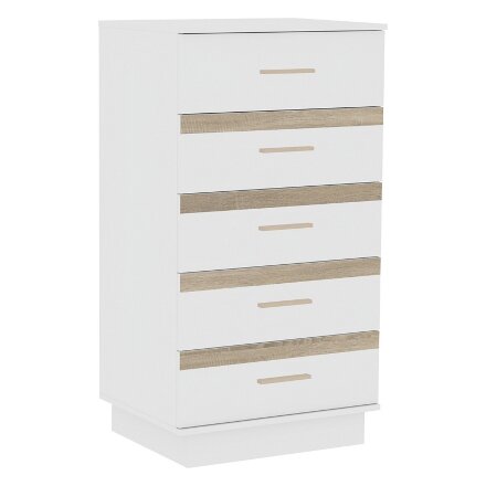 Комод высокий 3 Анона, Белый 