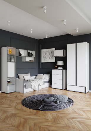 Полка навесная закрытая Асцелла 