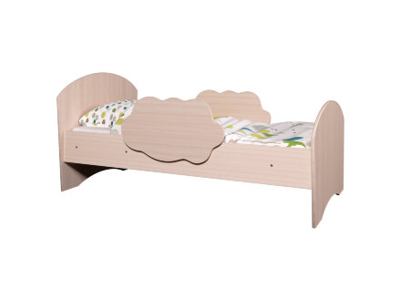 Детская кровать Тучка, белый (с ящиком) 