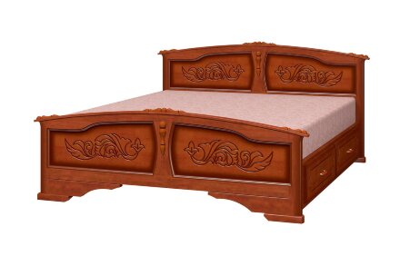 Кровать Елена, орех 