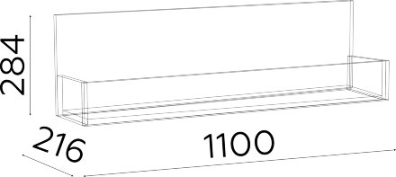 Полка навесная Гринвич (м6) 