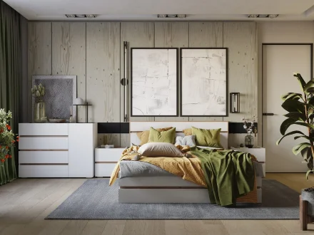 Комод Аркон, Белый / Дуб вотан 