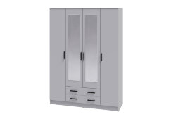 Шкаф 4 двери с ящиками Асти, Белый