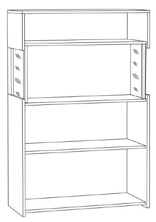 Комод-витрина с подсветкой Трувор 