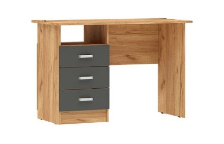 Стол письменный Мартина, графит/дуб крафт 